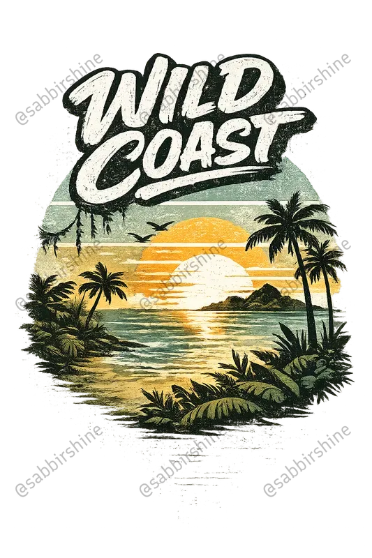 Vintage Tropical Brush Tshirt Generator