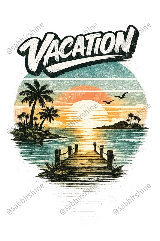 Vintage Tropical Brush Tshirt Generator