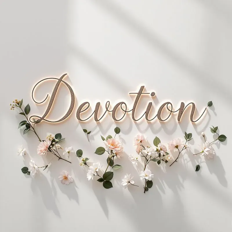 Elegant Floral Word Art Romantic Designs