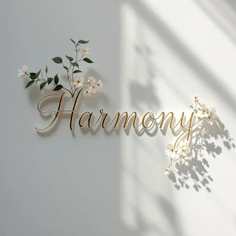Elegant Floral Word Art Romantic Designs
