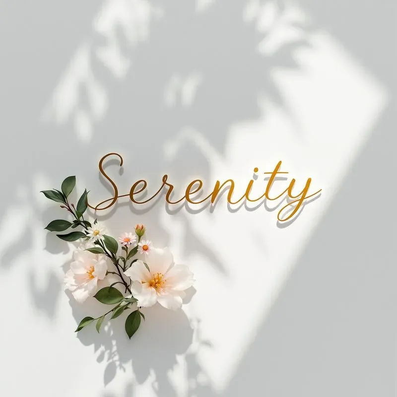 Elegant Floral Word Art Romantic Designs