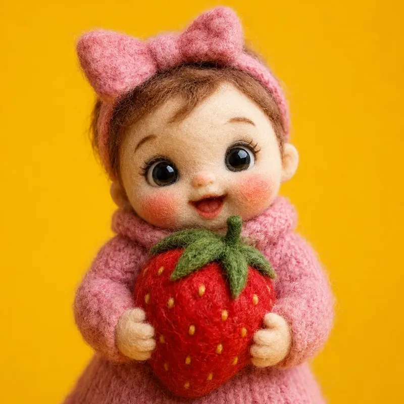 Needle Felt Baby Doll Portraits