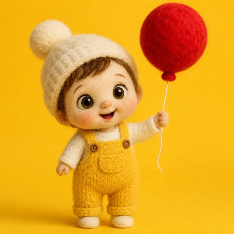 Needle Felt Baby Doll Portraits