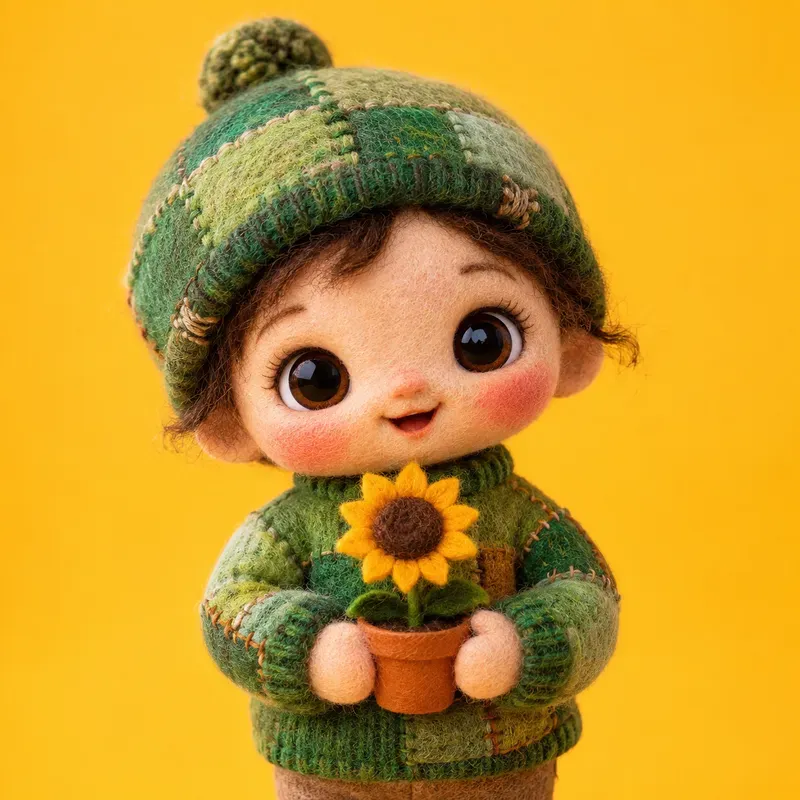 Needle Felt Baby Doll Portraits