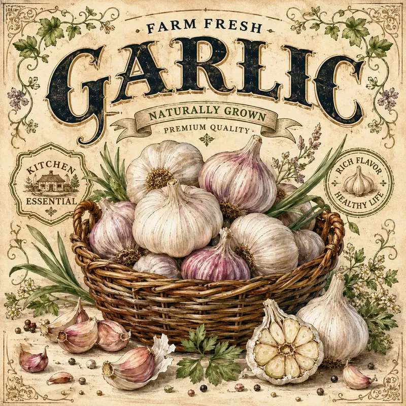 Vintage Botanical Kitchen Labels