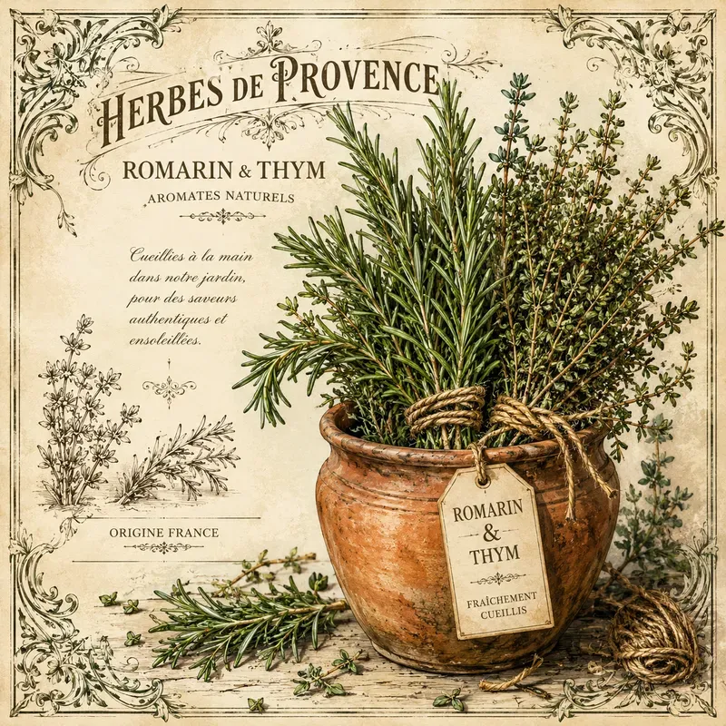 Vintage Botanical Kitchen Labels