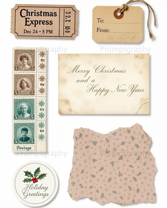 Vintage Junk Journal Ephemera Generator