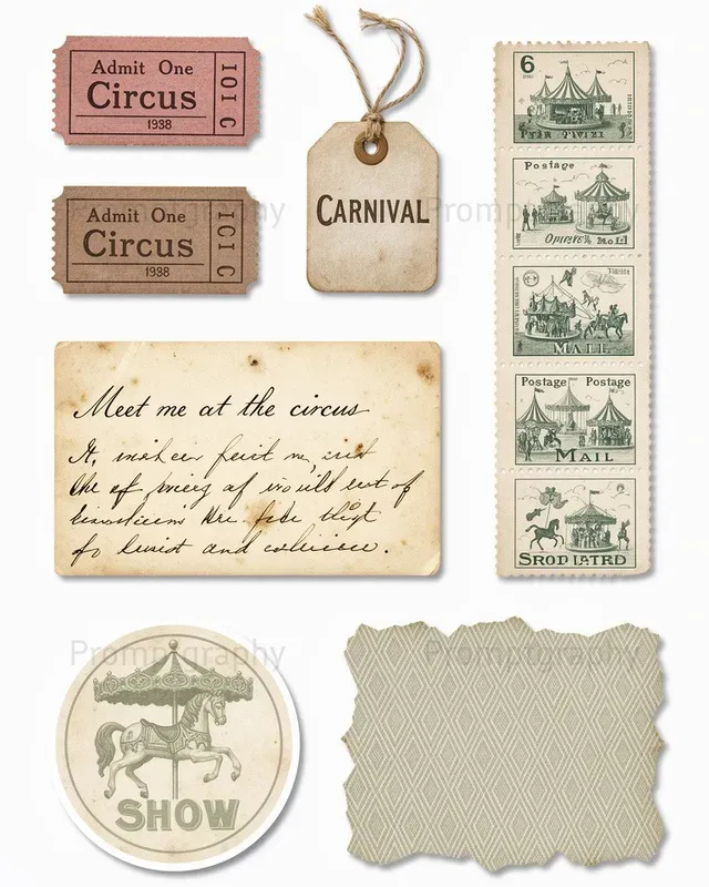 Vintage Junk Journal Ephemera Generator