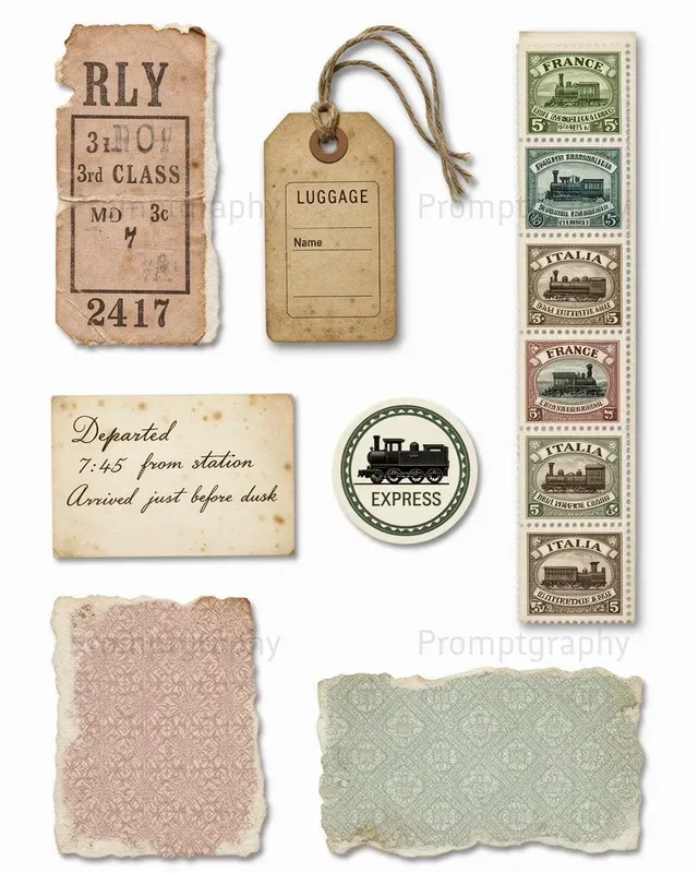 Vintage Junk Journal Ephemera Generator