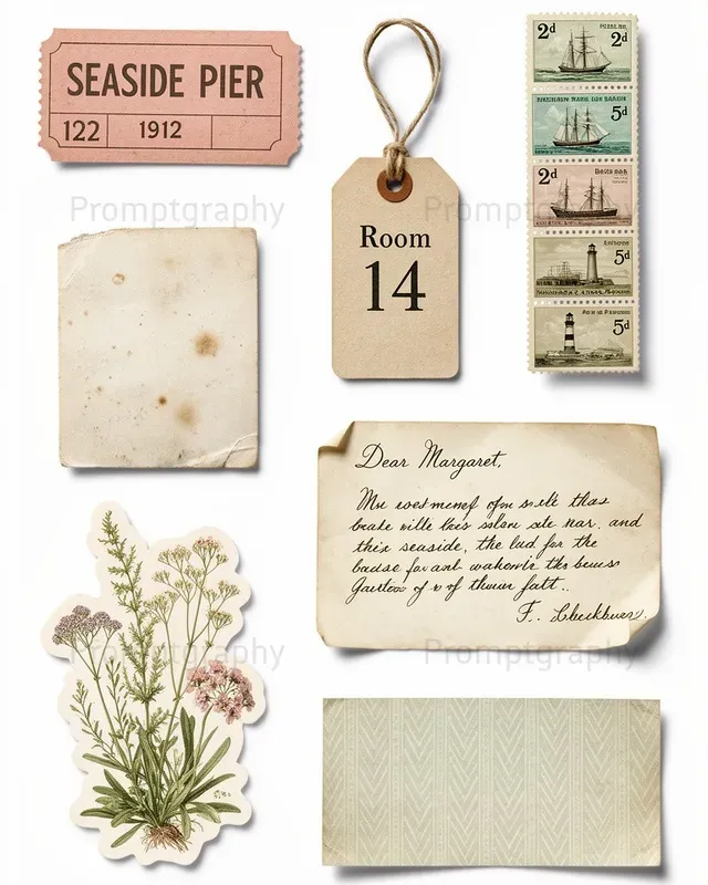 Vintage Junk Journal Ephemera Generator