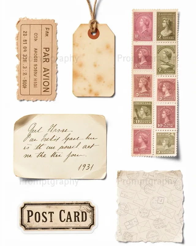Vintage Junk Journal Ephemera Generator
