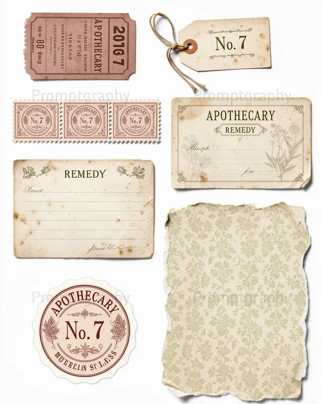 Vintage Junk Journal Ephemera Generator
