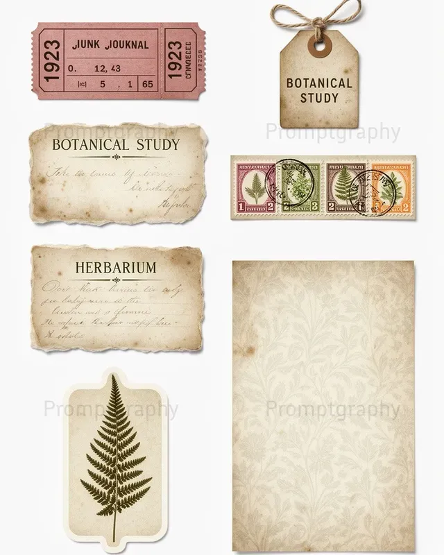 Vintage Junk Journal Ephemera Generator