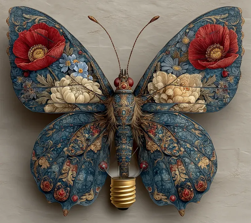 Victorian Garden Bulb Photomontages