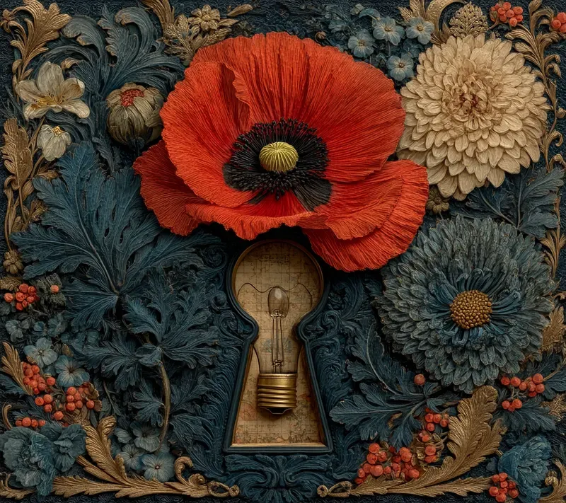 Victorian Garden Bulb Photomontages