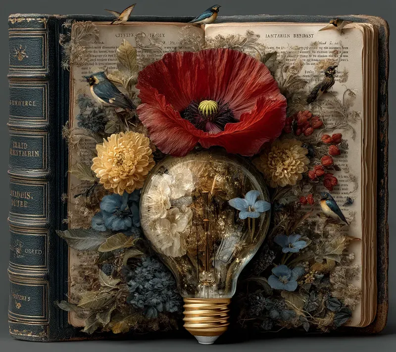 Victorian Garden Bulb Photomontages
