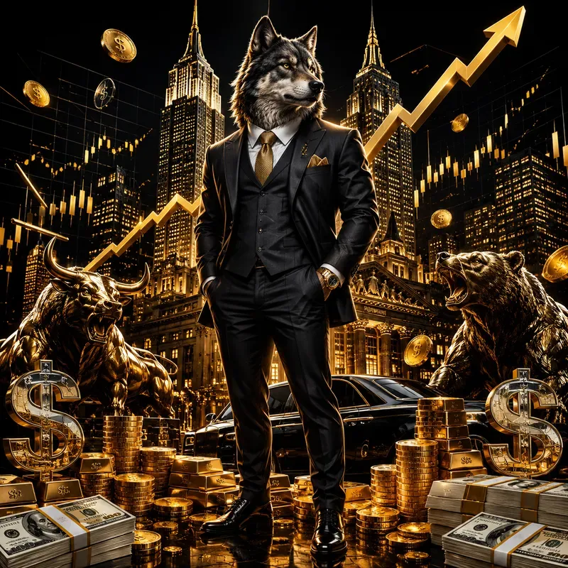 Golden Wealth Cartoon Posters