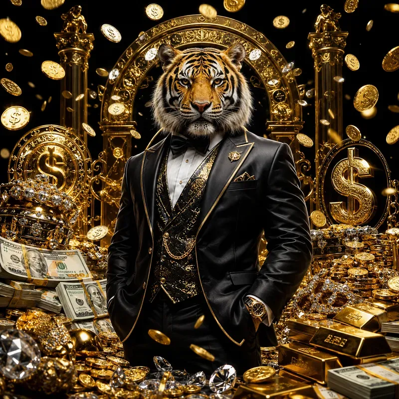 Golden Wealth Cartoon Posters