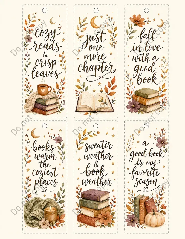 Hand Lettered Bookmark Sets