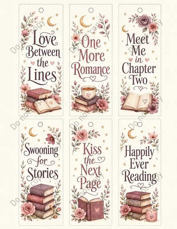 Hand Lettered Bookmark Sets