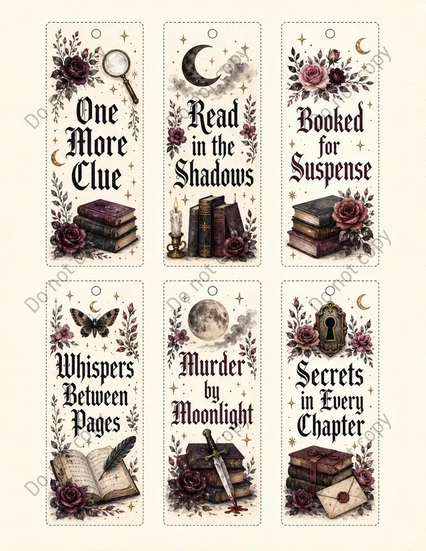 Hand Lettered Bookmark Sets
