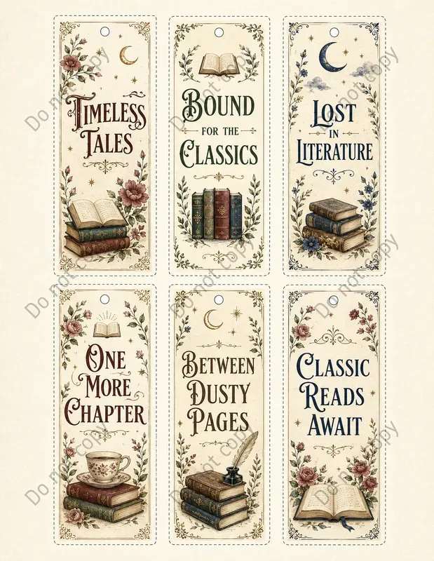 Hand Lettered Bookmark Sets