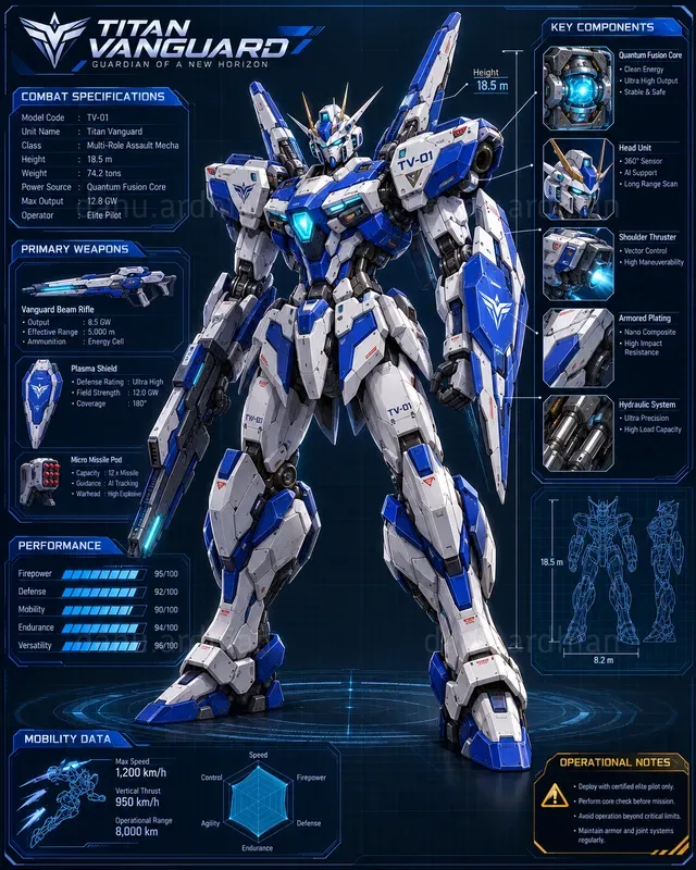 Futuristic Mecha Robot Infographics