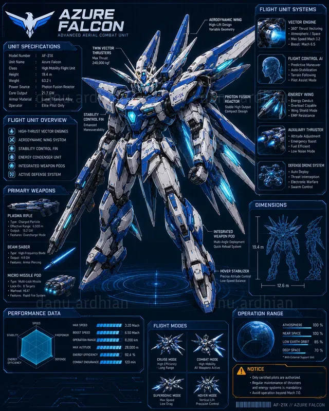 Futuristic Mecha Robot Infographics