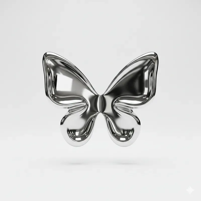 Ultrareflective Liquid Chrome Icons