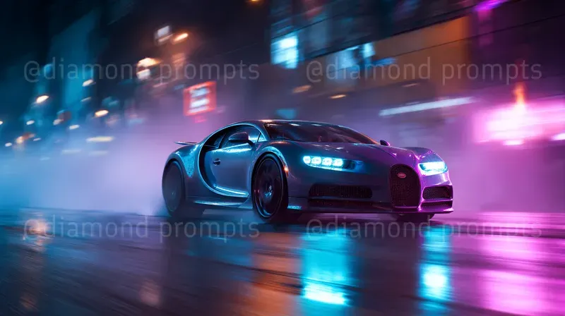 Neon Supercar Street Photography