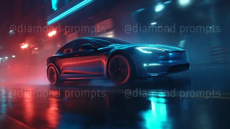 Neon Supercar Street Photography