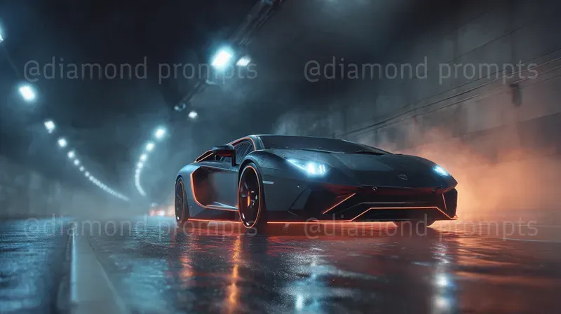 Neon Supercar Street Photography