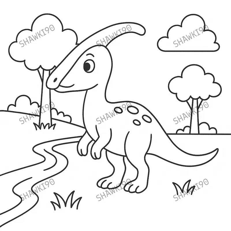 Cute Dinosaurs Coloring Pages