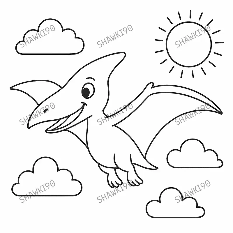 Cute Dinosaurs Coloring Pages