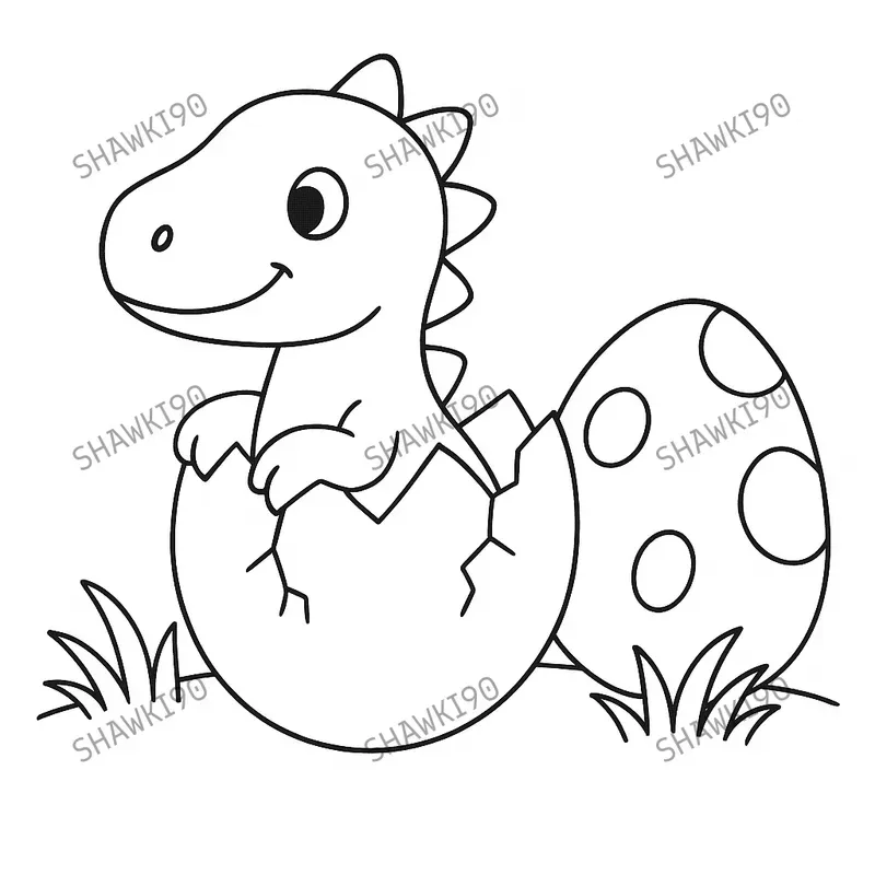 Cute Dinosaurs Coloring Pages