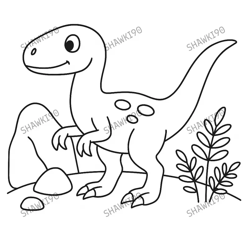 Cute Dinosaurs Coloring Pages
