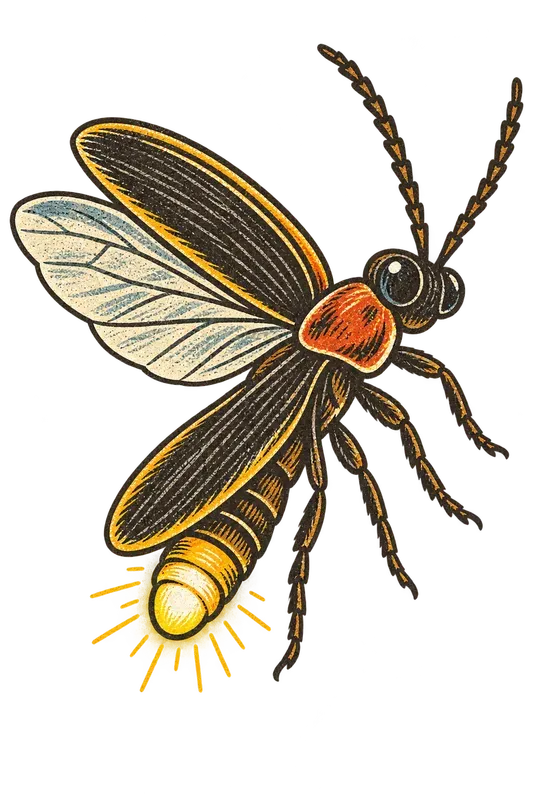 Block Print Bug Clip Art