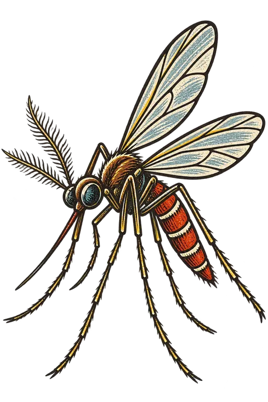 Block Print Bug Clip Art