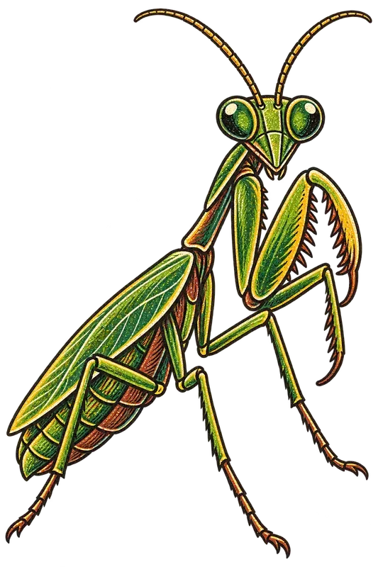 Block Print Bug Clip Art