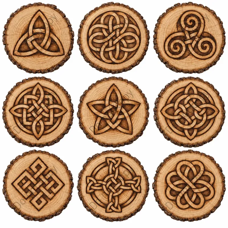 Wood Burned Clipart Art Any Themes