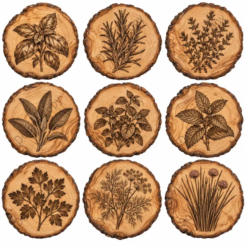 Wood Burned Clipart Art Any Themes