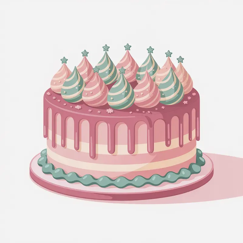 Cute Pink Christmas Cakes