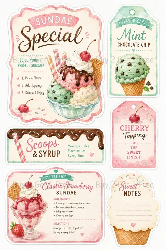 Western Printable Recipe Tag Sheets