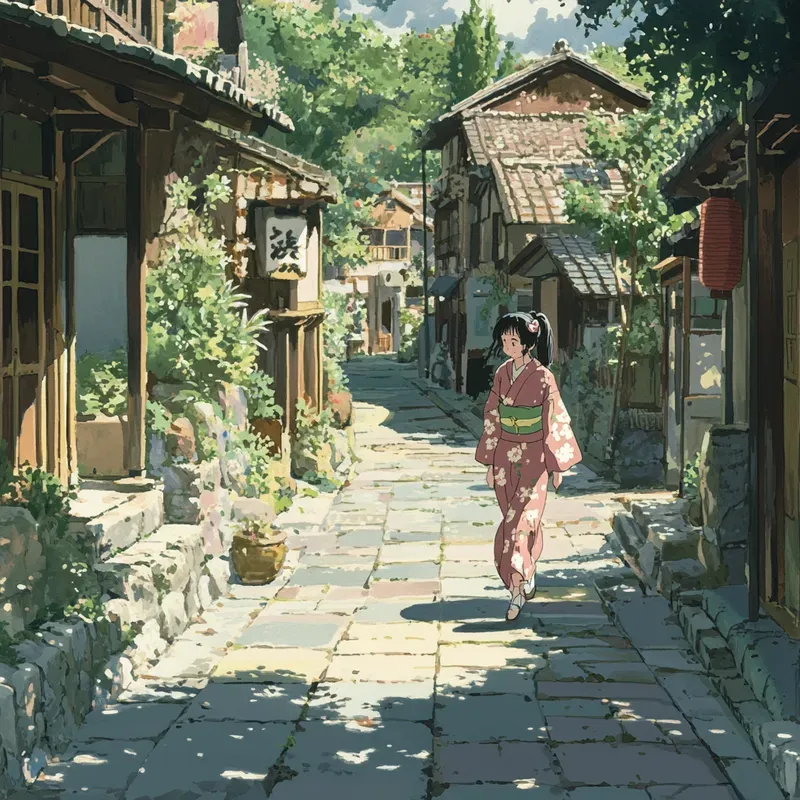 Studio Ghibli 90s Anime Style