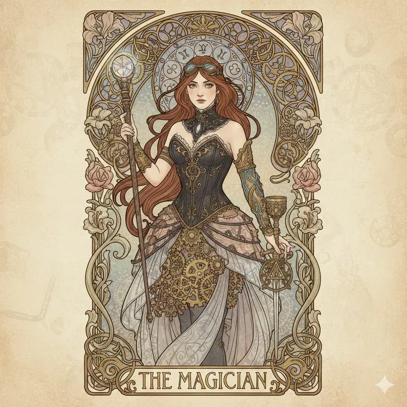 Mucha Steampunk Tarot Kits