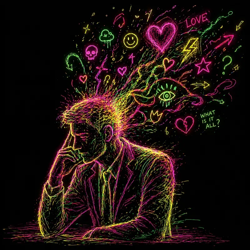 Neon Scribble Soul Art