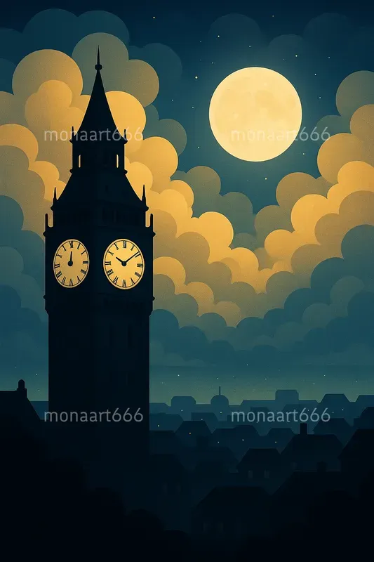Midnight Gold Silhouettes