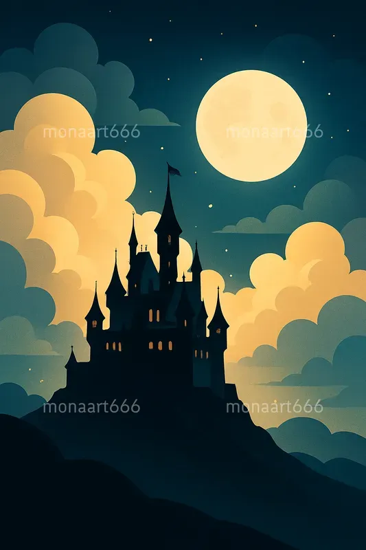 Midnight Gold Silhouettes