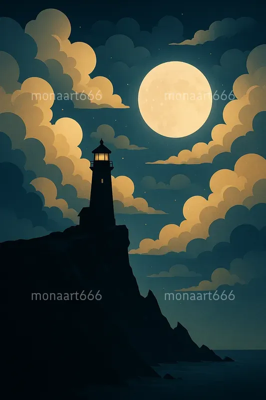 Midnight Gold Silhouettes