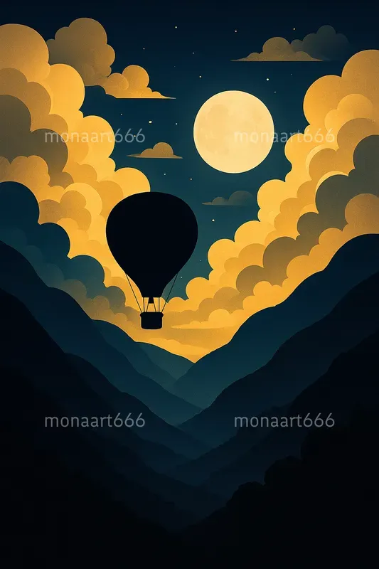 Midnight Gold Silhouettes